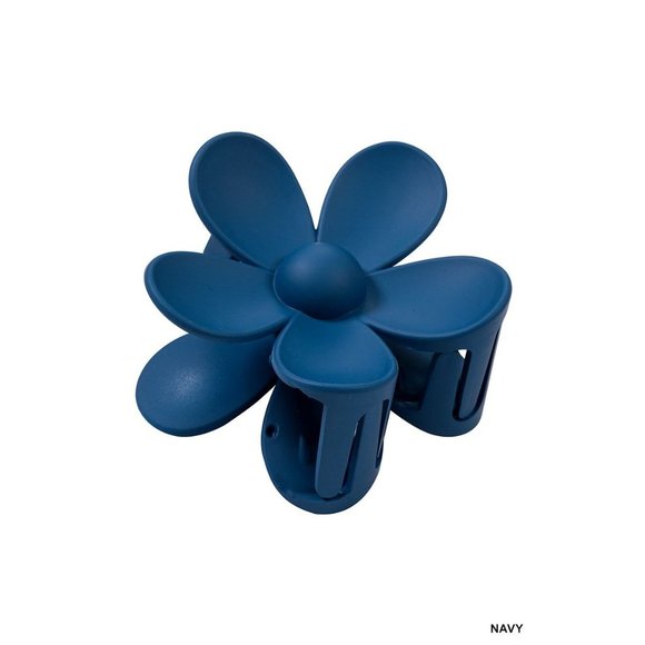 New Flower Hair Claw Clip 3 Inches - Various Colors - Picture 6 of 7